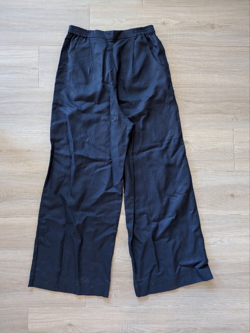 LIZ ALIG Navy Blue Wide Leg Trousers